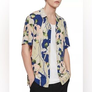 All Saints Fuyugi Floral Regular Fit Shirt XS Excellent Condition Gently Used